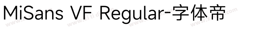 MiSans VF Regular字体转换